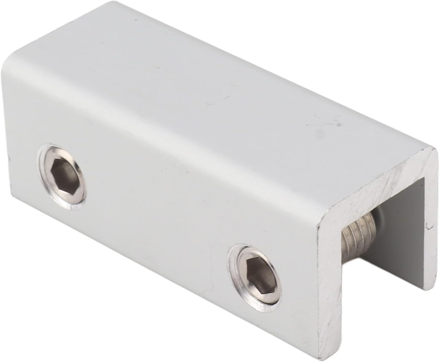 4PCS Window Locks Silver, Sliding Window Lock Set with Protective Pad, Easy Install Window Security Accessory for Sliding Doors and Vertical Windows