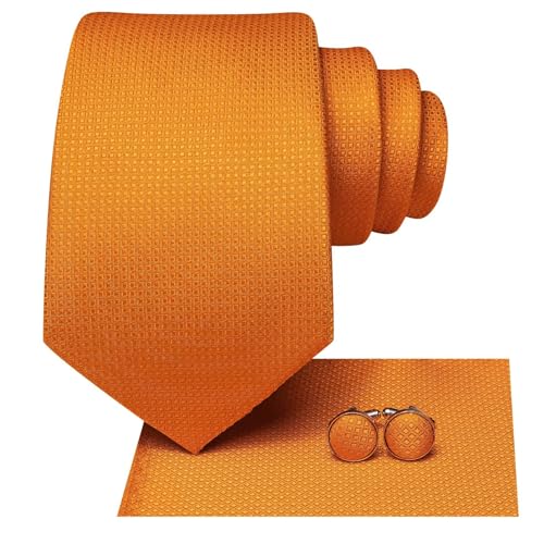 Image of Hi-Tie Men 63inches Tie Set Extra Long Necktie Paisley Tie Pocket Suqare Cufflinks Big and Tall Men Tie