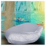 【Anti UV et Poussière】 Cette housse de bateau gonflable avec doublure argentée à l'intérieur protège vos bateaux extérieurs des dommages causés par le soleil, de la poussière et des chutes d'oiseaux par la mer.