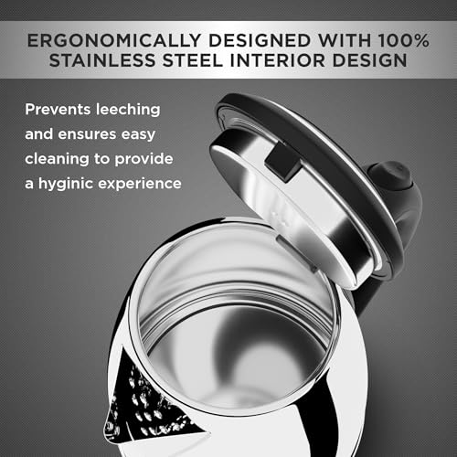 Image of Butterfly Evo Pro 1.8L Electric Kettle | 1350 W | 360 degree Swivel Power Base | Auto Shut Off | For Hot Water, Tea, Coffee, Noodles | Dry Boil Protection