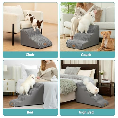 COZY KISS Escadas Para Cães Passos Para Cães Rampa Para Cães E Gatos Pequenos, Escadas Para Animais