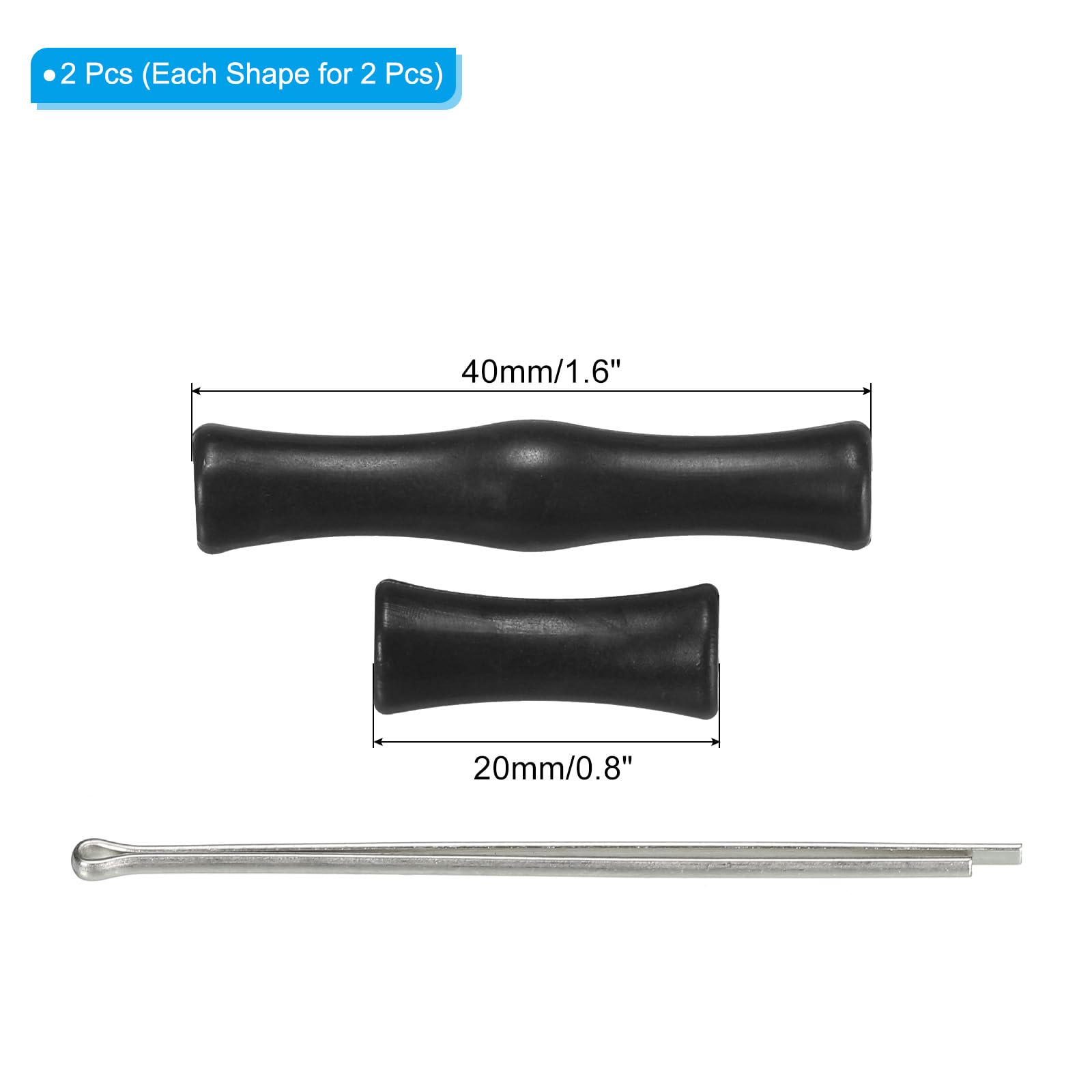 PATIKIL Archery Bowstring Finger Saver 1.6 Inch/0.8 Inch, 2 Pack Silicone Finger Guard for Youth, Black