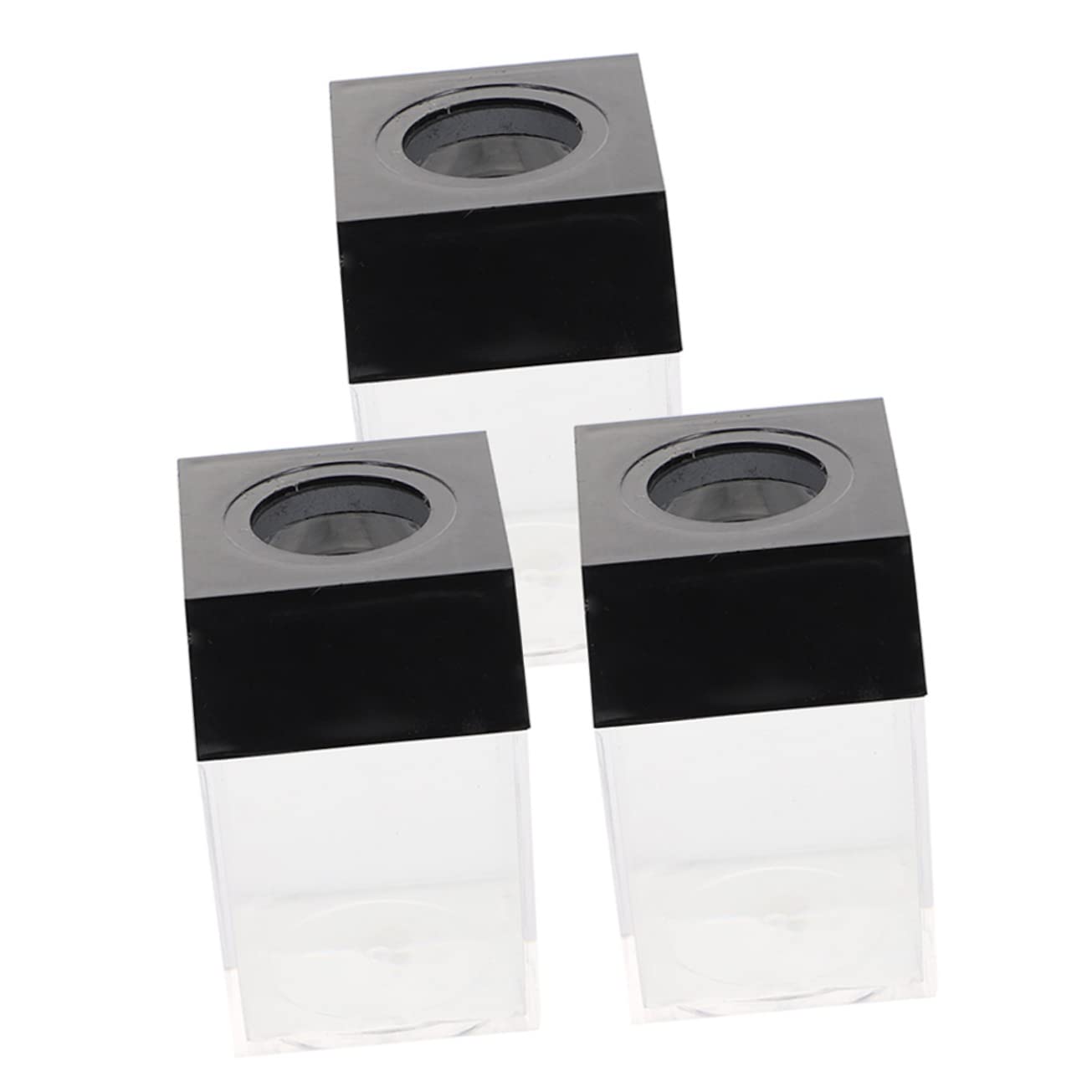 9 Pz Secchio Per Graffette Distributore Da Scrivania Piccolo Contenitore Trasparente Cucitrici Per Scrivania Organizzatore Di Oggetti Scolastici Carta Plastica Black
