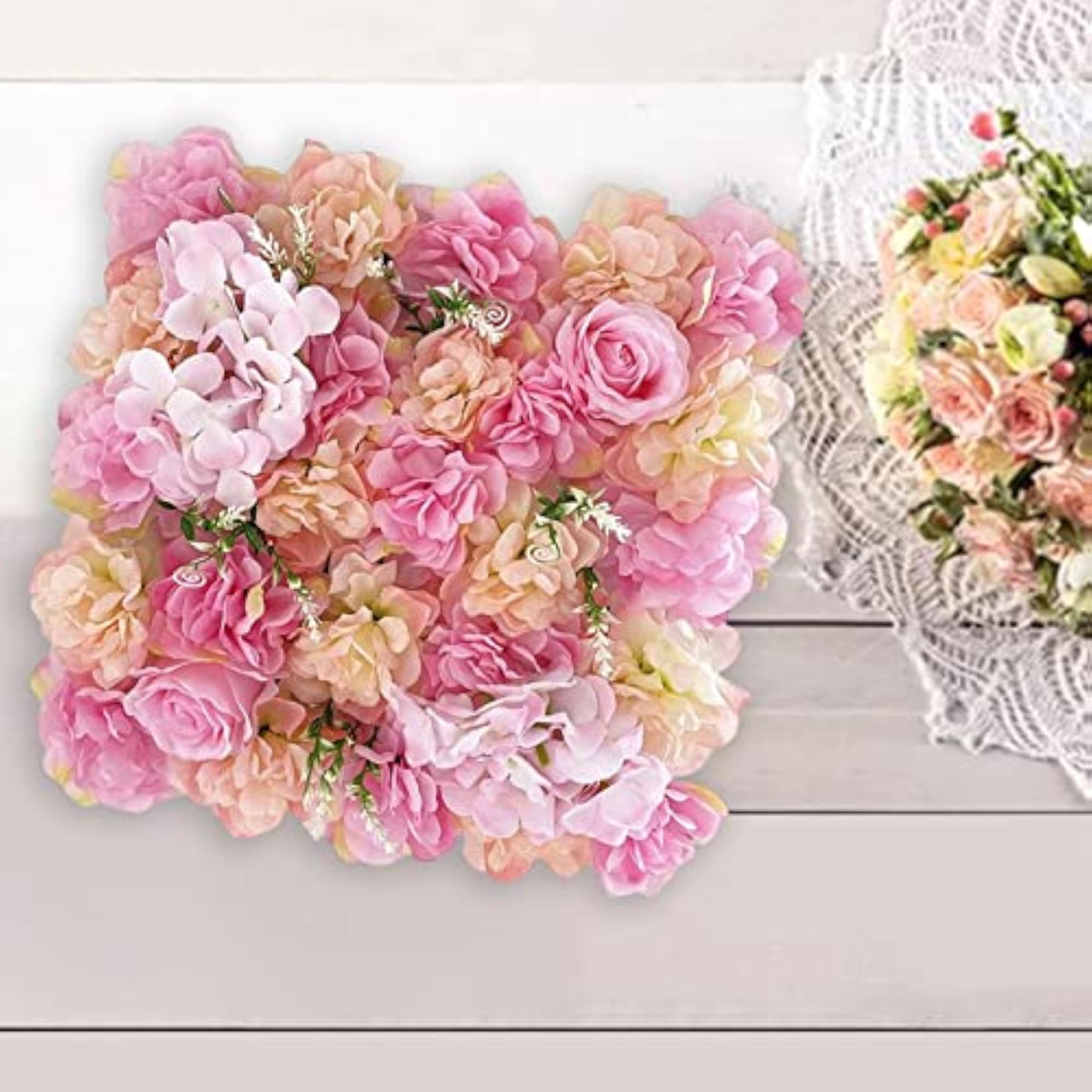 Artificial Flower Wall Panel Rose for Wedding Decor