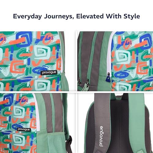 Image of Provogue Vortex EasyGo laptop backpack with large compartments, college bag, office backpack, travel bag, laptop bag for men and women with bottle holder and side pocket,33 Ltr