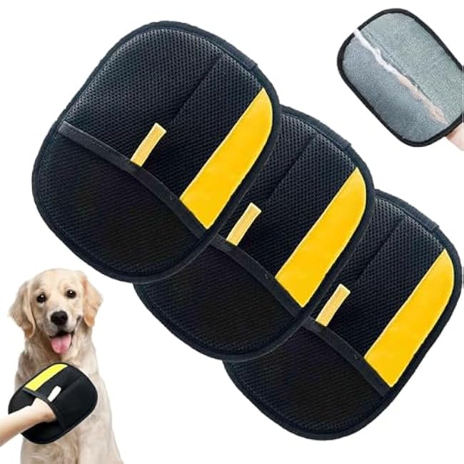 Pet Hair Removal Glove,Pet Grooming Gloves,Cat Grooming for Hair Removal,Versatile Reusable Pet Hair Remover Glove-BrkzwHJy