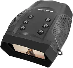 Novo modelo de óculos de visão noturna, binóculos de zoom digital 8X para adultos - design ergonômico curvo e botões retroiluminados, tela TFT de 7,6 cm, foto/vídeo 4K para caça/acampamento