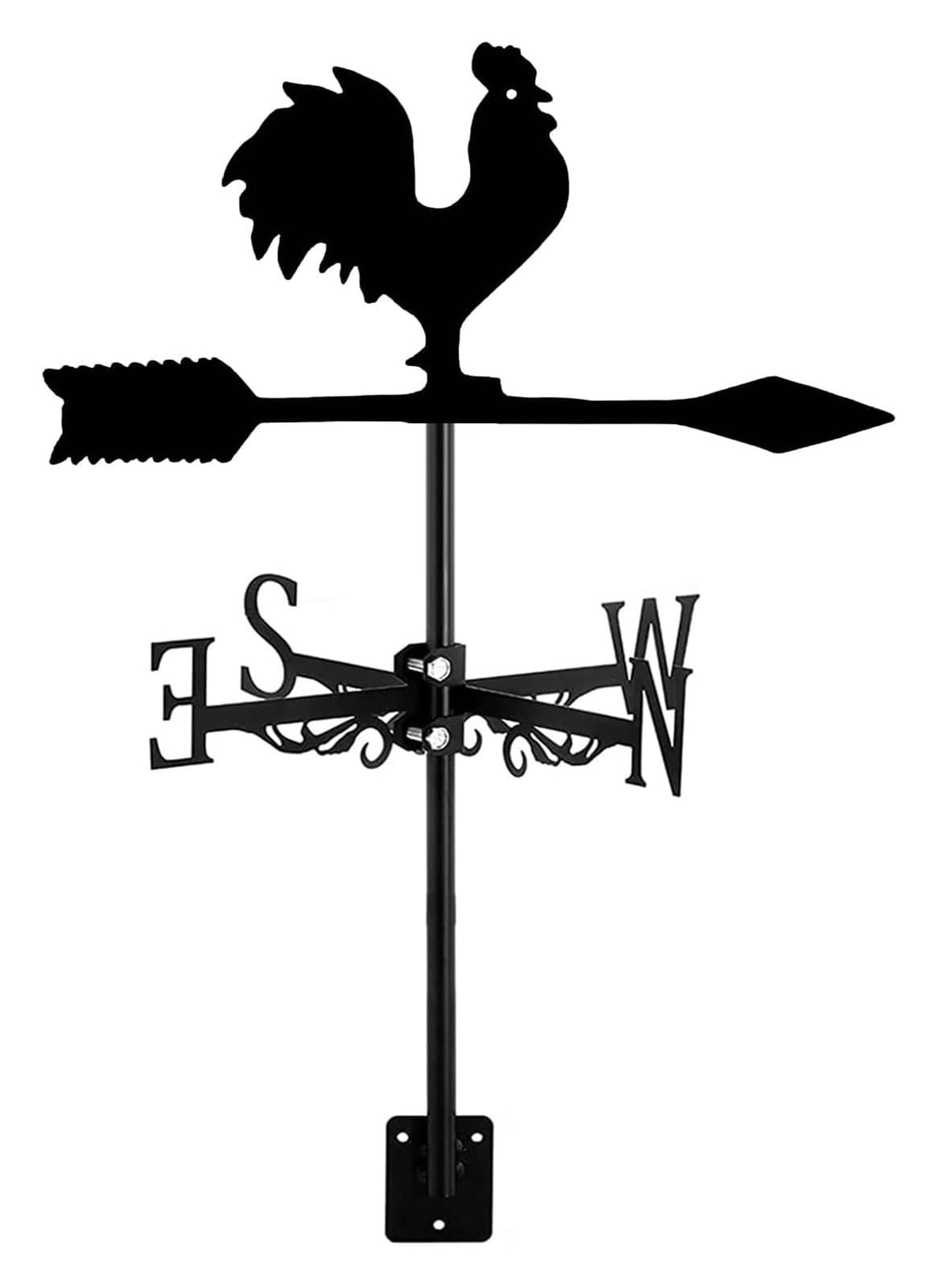 TAXXII Rooster Metal Weathervane,Animal Chickens Weather Vane with Roof Mount Handmade Cockerel Weathercock Garden Decorations for Outdoor Yard Decor,Rooster(Chickens)