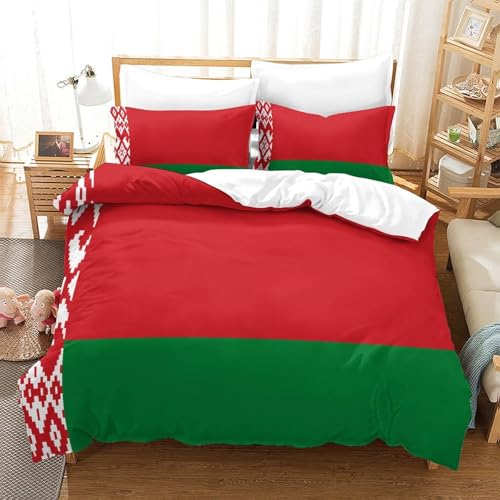 Housse de couette 3D Biélorussie ensemble de literie microfibre double 200x200cm - 3