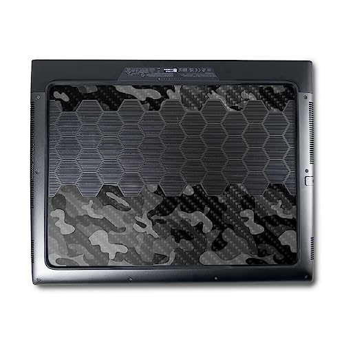 Image of MightySkins Carbon Fiber Skin Compatible with Alienware M18 R1 (2023) Full Wrap Kit - Black Camo | Protective, Durable Textured Carbon Fiber Finish | Easy to Apply & Change Styles | Made in The USA
