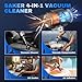 Saker Car Vacuum Portable Cordless 20000Pa Suction Power 4 in 1 Handheld Vacuum&Air Duster with LED Light Type-C Charge Portable Mini Vacuums for Car, Home, Office, Pet HL157 Silver
