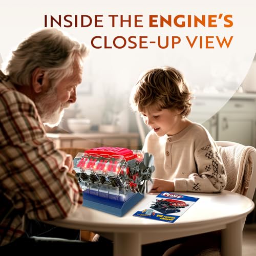 Playz V8ENGINE V8 Combustion Engine Model Kit That Runs - Build Your Own Stem Mini V8 Model Engine Kit For Adults & Kids Age 12+ thumb #7