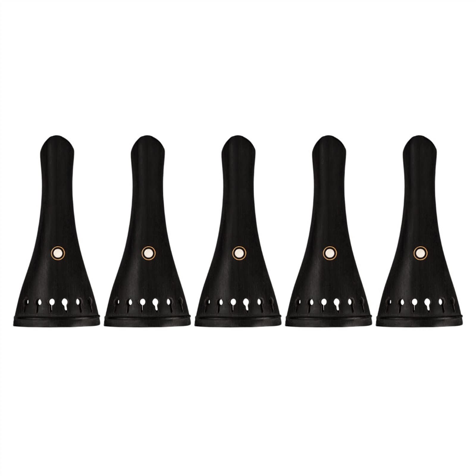 Piezas Repuesto violín 4/4 Violín 6 Cuerdas Colas De Violín Ébano para Violín De Aceite Acústico Y Acesorios De Herramientas De Violín Silencioso Eléctrico (Color : 5PCS)