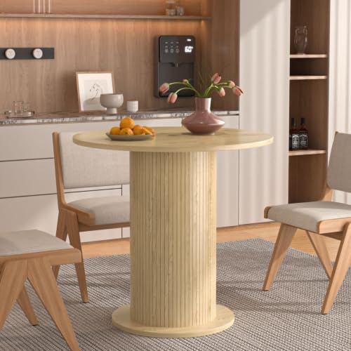 31.5 inch Round Dining Table for 2, Modern Farmhouse Kitchen...