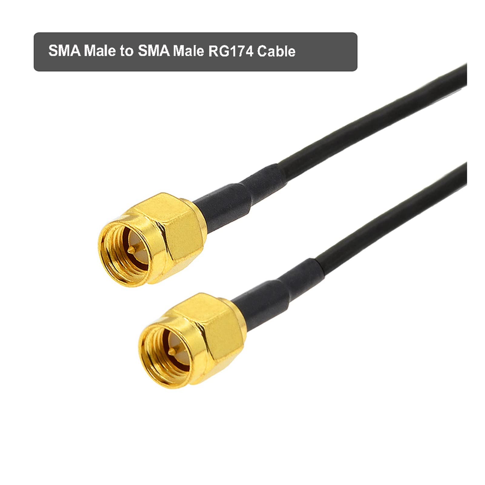 ACICS SMA Ángulo Recto Masculino Compatible with SMA Enchufe Masculino de 90 Grados RF Cable coaxial de la coleta Rg174 Puente WiFi Cable de extensión de Antena de enrutador Beavotop (Color : SMA Mal