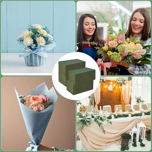 6 Pcs Floral Foam Blocks Large Dry 7.5\'\' X 3.5\'\' X 2.4\'\' Rectangle Flower Foam Blocks for Artificial Flowers, Wedding Aisle Flowers Party Decoration - Thumbnail 7