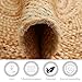 -LUXOR- living Teppich Mamda - Runder Jute Teppich alle Wohnbereiche oder als Dekoelement - Uni Farben Boho Naturteppich - aus Jute und Baumwolle 60 cm rund