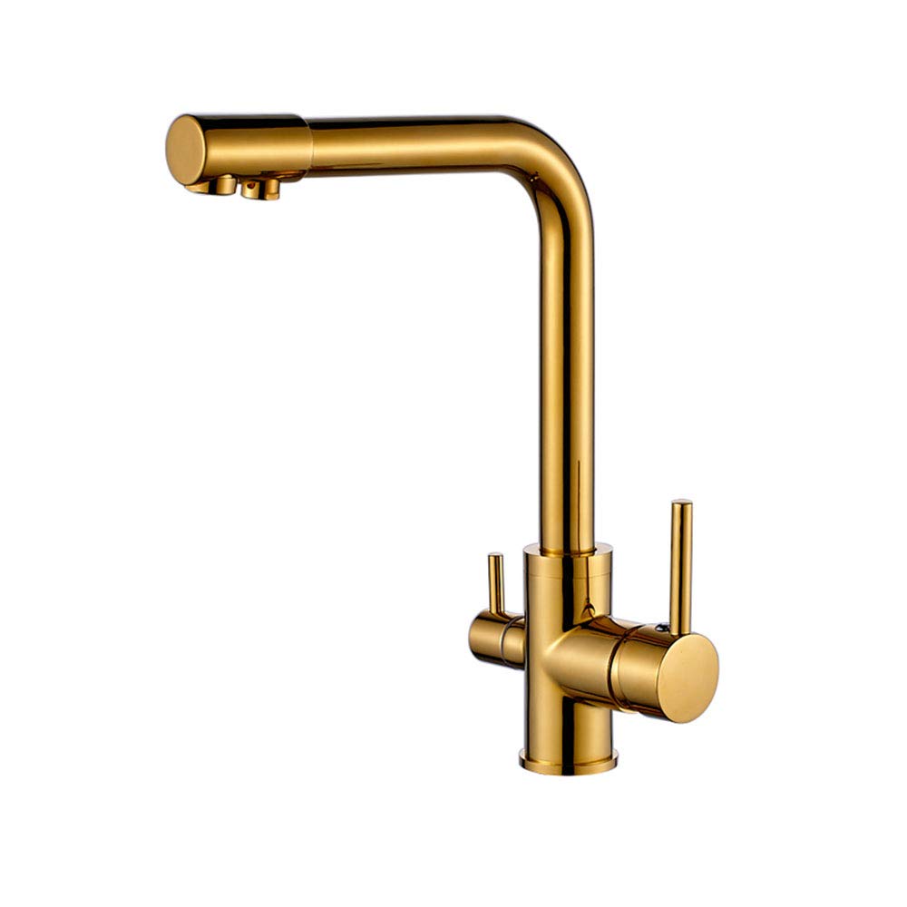 Faucet Filter Faucets, Deck Mounted 360 Rotation with Water Purification Features, Mixer Tap Crane for Kitchen Sink (A A)