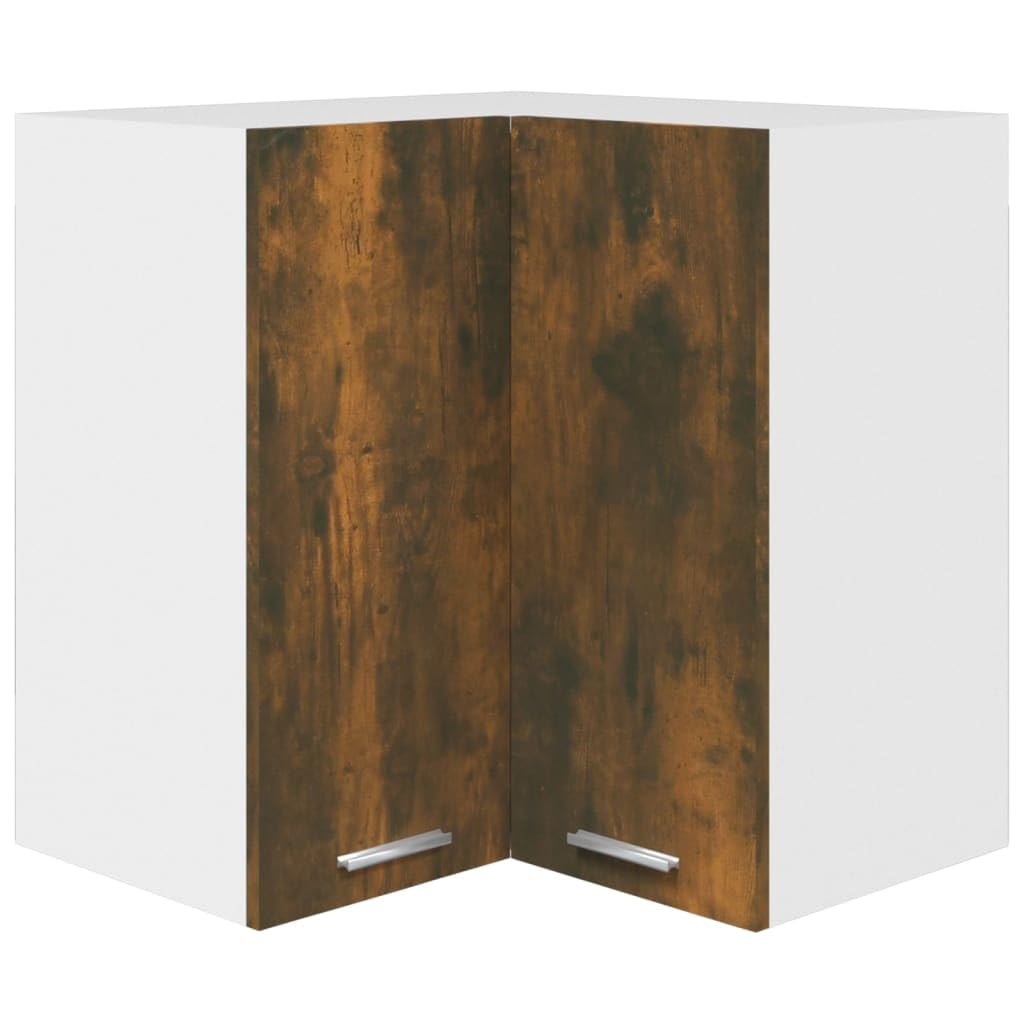 vidaXL Hanging Corner Cabinet Lyon Smoked Oak 57x57x60 cm Engineered Wood