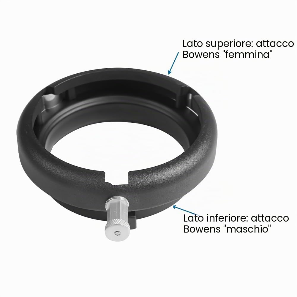 Fotoconic Bowens to Bowens Speering Mount Adattatore Extender per Studio Flash Strobe LED Video Light