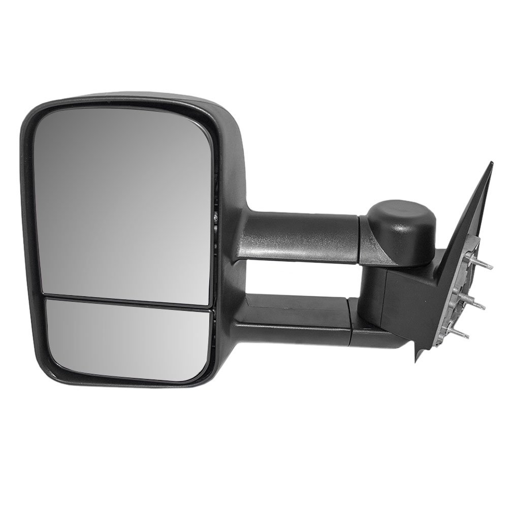 Brock Replacement Driver Manual Telescopic Tow Mirror Performance Upgrade Compatible with 1999-2007 Silverado Sierra Pickup Truck