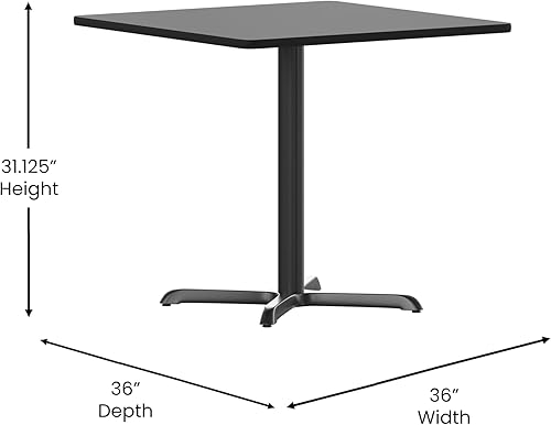 Miniatura 6 de 36 mesa cuadrada laminado Set con 4Negro Back trapezoidal Sillas de Banquetes