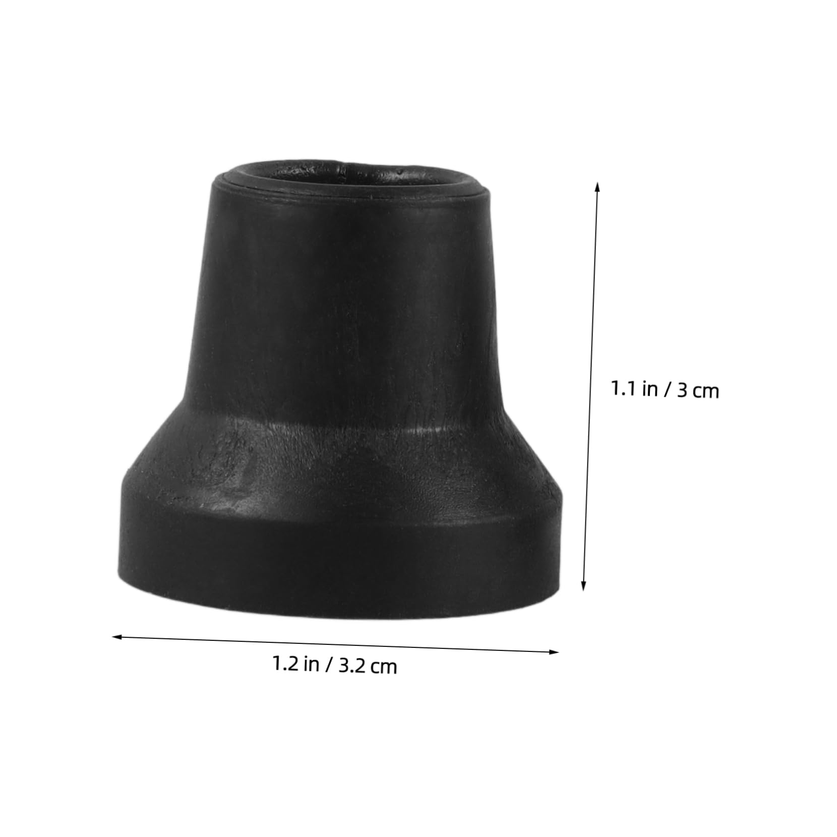 Beavorty 4pcs Crutches Toe Trekking Pole Tips Walking Cane Tips Cane Foot Pad Cane Foot Cover Hiking Sticks End Caps Walking Stick Tips Hiking Sticks Protectors Rattan Black Rubber