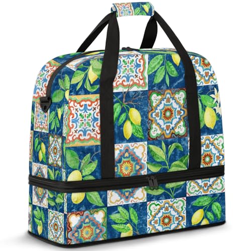 Large Weekender Overnight Bags Abstract Colorful Ethnic Travel Duffel Bag for Women Men Gym Bag With Shoe Compartment Foldie Travel Tote Bag Carry On Personal Item Bag for Travel Gym Sports