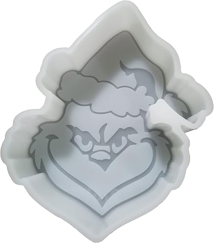 Molde fresco para coche con cabeza MR.Grinch  4.5 x 5 x 1.25 pulgadas  Molde fresco de aire con cuentas aromáticas Freshie molde de resina epoxi, disponible en Yaxa Colombia