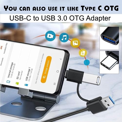 Image of Storite 2PACK 45CM High Speed USB 3.0 Cable A to Micro B for External & Desktop Hard Drives - Black (USB Micro B To Type C)