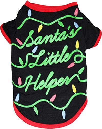 Camiseta para perro Petitebella de Papá Noel para compartir el espíritu navideño en familia 2