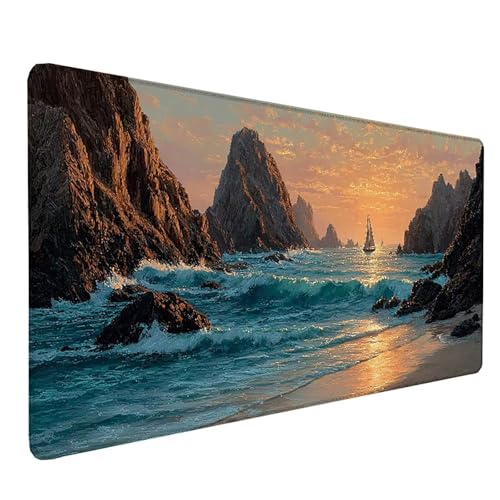 Tapis de souris XXL 150 x 80 cm imperméable base caoutchouc antidérapant PC