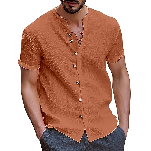 Chemise en lin homme coupe standard blanc taille XXL style décontracté