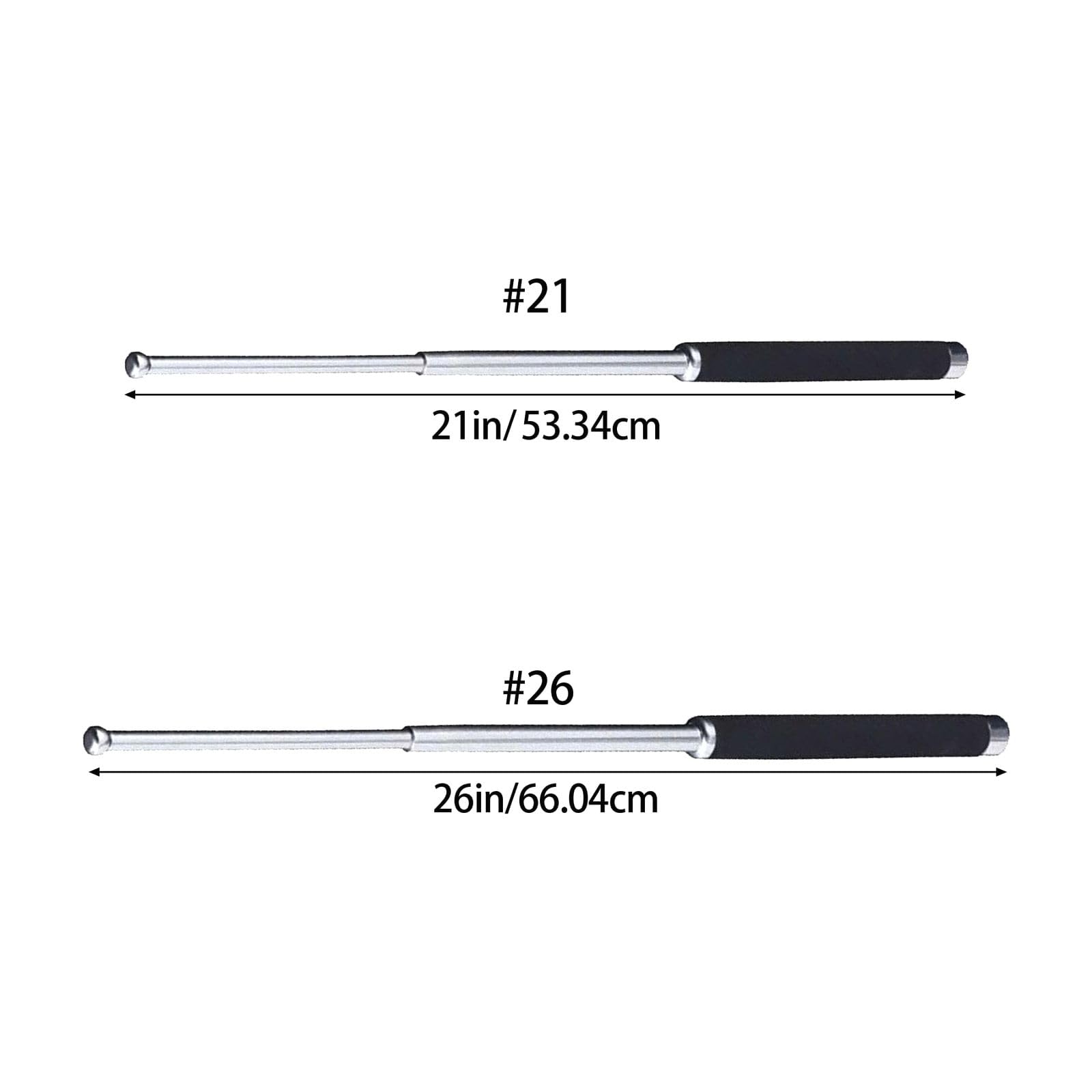 Verstellbares 66 cm / 53,3 cm leichtes Teleskop-Heimwerkzeug mit rutschfestem Griff für die Aufbewahrung im Freien und im Auto (Galvanized 21 inches,a)