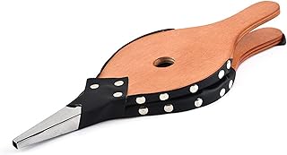 Fireplace Bellows 5.4 x 15 Large Wood Air Blower Cast Nozzle for Outdoor Camping BBQ Grill, Hand Bellow Pump Pit Barbeque Fire Tools Accessories A