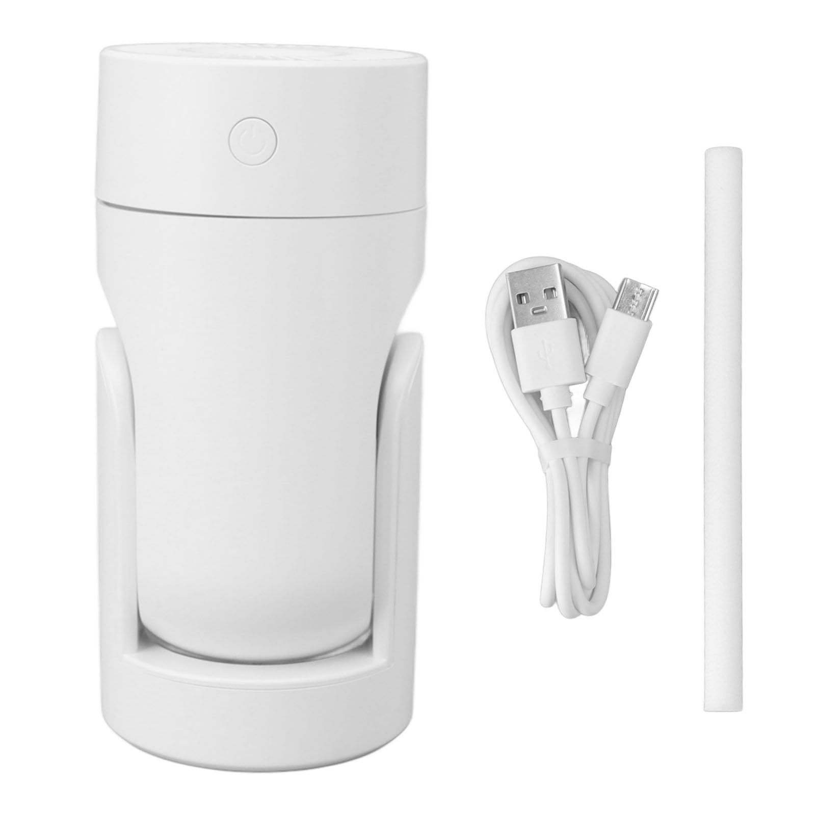 Mini Humidificador Portátil, USB Personal Cool Mist Pequeños Humidificadores de Escritorio con Soporte Giratorio de 360 ​​grados, Apagado Automático, Silencioso para Dormitorio, (Blanca)