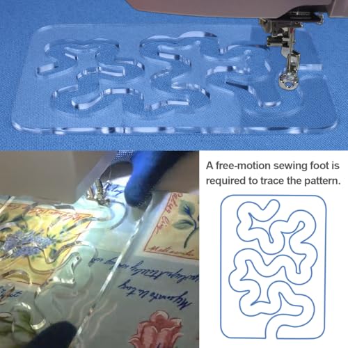 image for CYCHIRV Using Quilting Templates Sewing Machine Domestic Free Motion Q