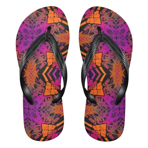 Gradient Orange Purple Flip Flop Beach Summer Casual Sandal for Women & Men Shower Shoes 20861842