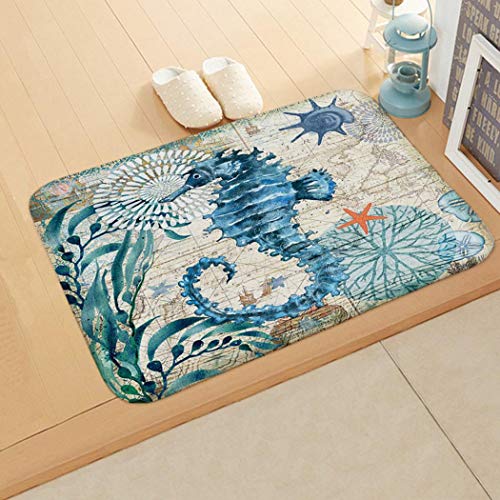 Sisaki Tapis de salle de bain, Tapis de Baignoire Antidérapant, Maison Absorbant Tapis de tapis, 40 x 60 cm
