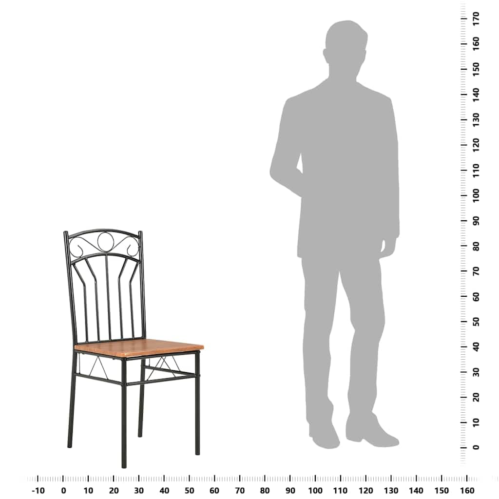 vidaXL 6X Chaises de Salle à Manger Meuble de Cuisine Marron MDF