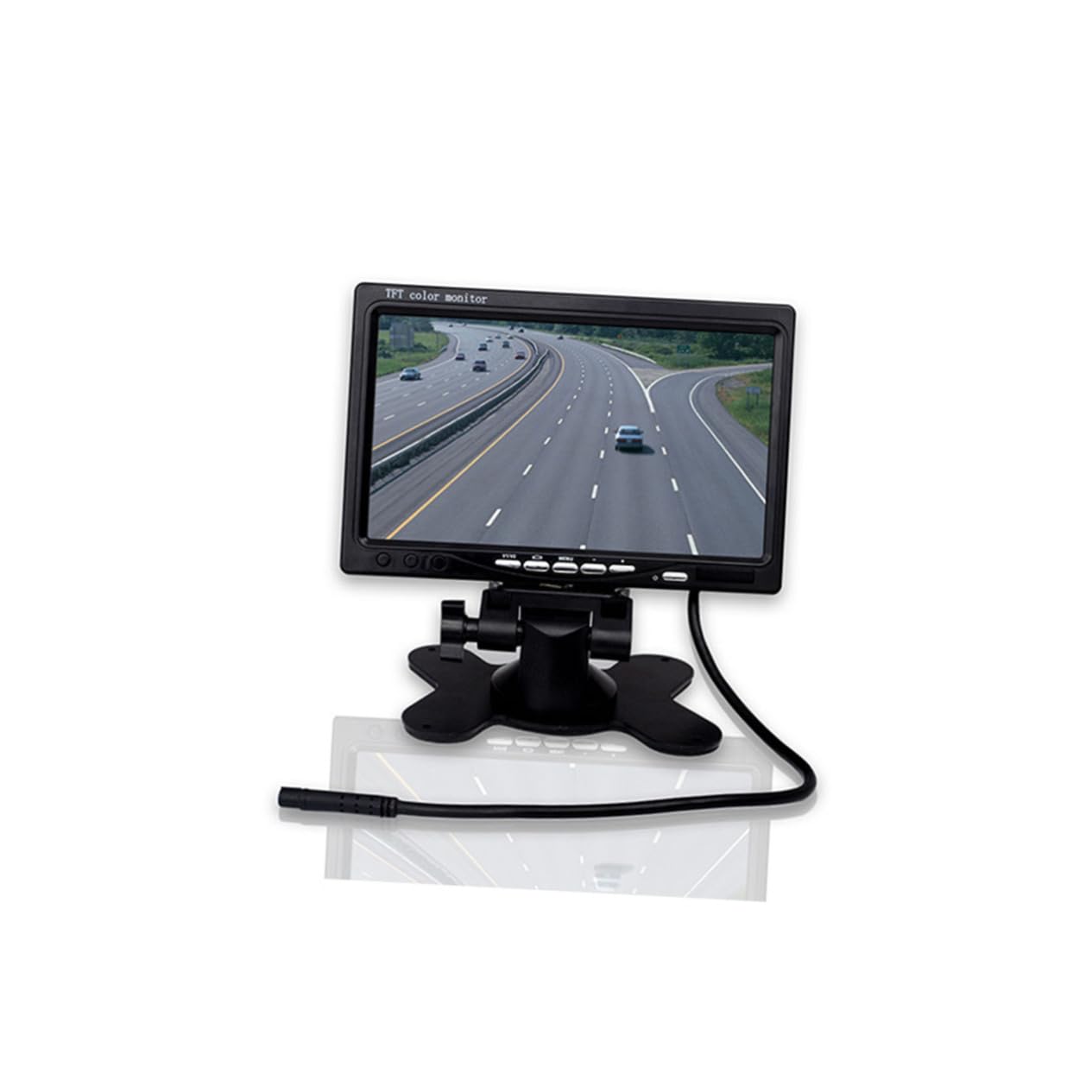 Cabilock 7-inch Car Rearview Headrest Monitor LCD Display Led Backlights RGB Monitor Auto LCD Screen 480x234 Pixels Ir Remote Controller