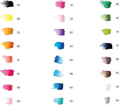 Miniatura 4 de Marabu 014500000106 - Aqua Pen Graphix, Octopy, 24 rotuladores de acuarela con colores brillantes, tinta a base de agua, doble punta, papel acuarela