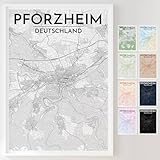 Mapdify Pforzheim personalisiertes Stadtposter, dein 