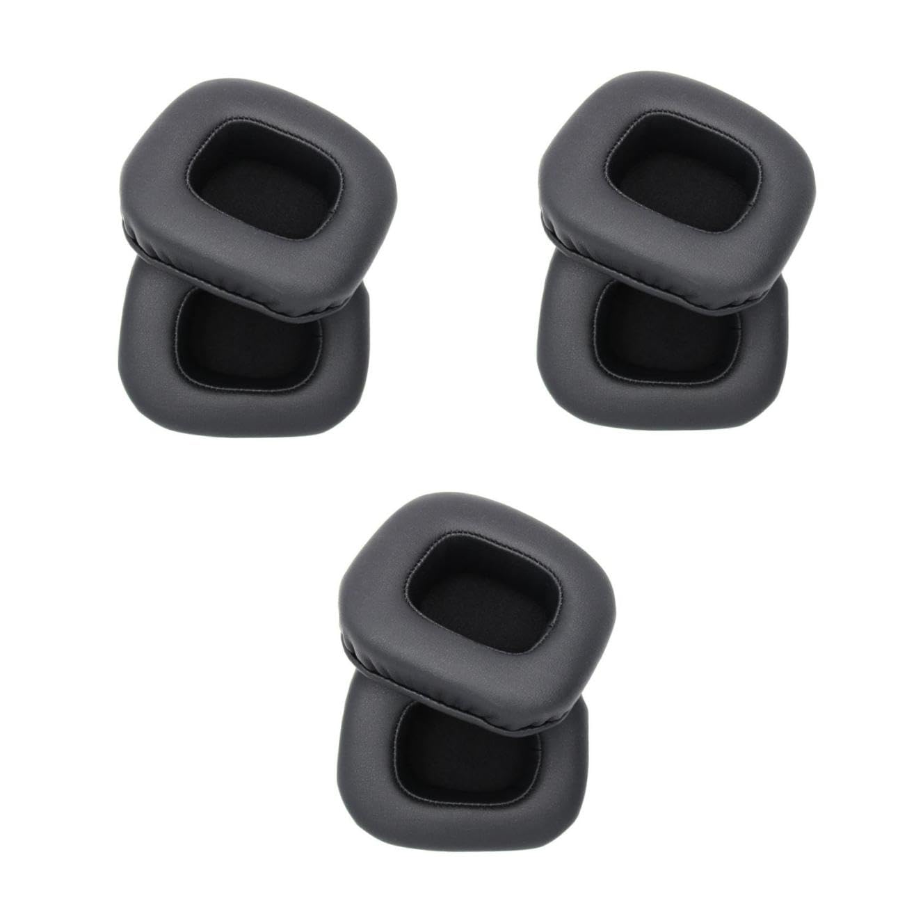 3 Series Almohadillas De Repuesto para Auriculares Cubiertas para Los Oídos Almohadillas Negras para Los Oídos Almohadillas para Los Oídos Espuma Viscoelástica 2 Piezas x 3