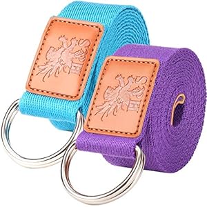 H&S Yoga Gurt mit Schlaufen 2er Set
