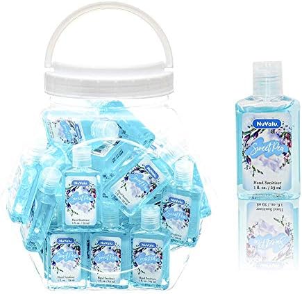 NuValu Sweet Pea Antibacterial Hand Sanitizer (1fl. oz./29 ml) | Great Baby Shower, Wedding, and Party Favors! (24 pack, Baby Blue)
