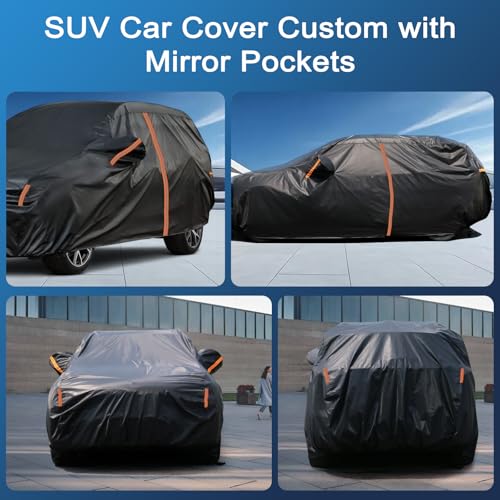 Car Cover for Lexus RX 300 330 350 350h 350L 400h 450h 450h+ 450hL 500h 1998-2025, SUV Full Cover Waterproof All Weather for Automobiles, Custom Fit Outdoor Sun Rain UV Snow Dust Protection - Image 4