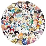 100pcs Hayao Miyazaki Anime Stickers Mixed Pack,Lovely Cartoon Characters Decals Cartoon Anime Sticker for Teens Waterproof Stickers for Water Bottle Laptop Luggage Helmet Skateboard Guitar