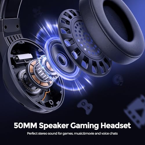 Image of AOC Gaming Headset, Black Wired Gaming Headphones with 50mm Drivers, RGB USB Corded Headphone for PC /Laptops, Over Ear Headset with Mic for PS4 /PS5 /NS Switch(Docked Mode), ACG2510