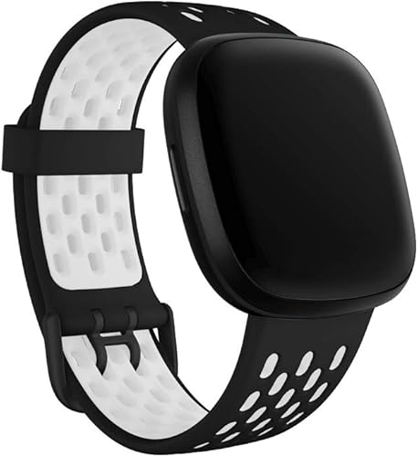 Seleek Bandas de repuesto compatibles con Fitbit Versa 3 Versa 4 SenseSense 2, correa ajustable de silicona para mujeres y hombres, pequeñas y